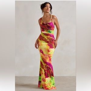Club L London Asymmetric Maxi Dress